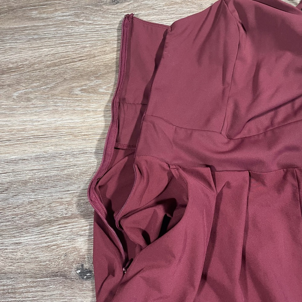 Halara Women's Jumpsuit Wide Leg Flowy Athleisure Casual Stretch S Maroon - Picture 3 of 8